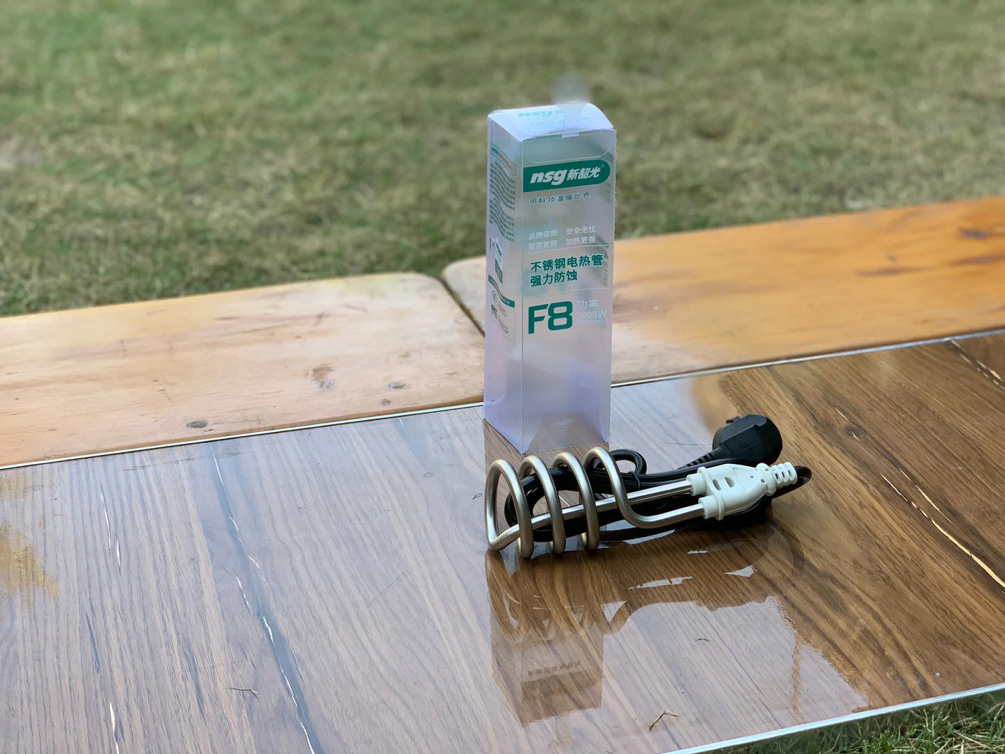 Electric Water Heating Rod for Heating Water in container like Bucket Basin Bath tub mini inflatable Swimming Pool and More