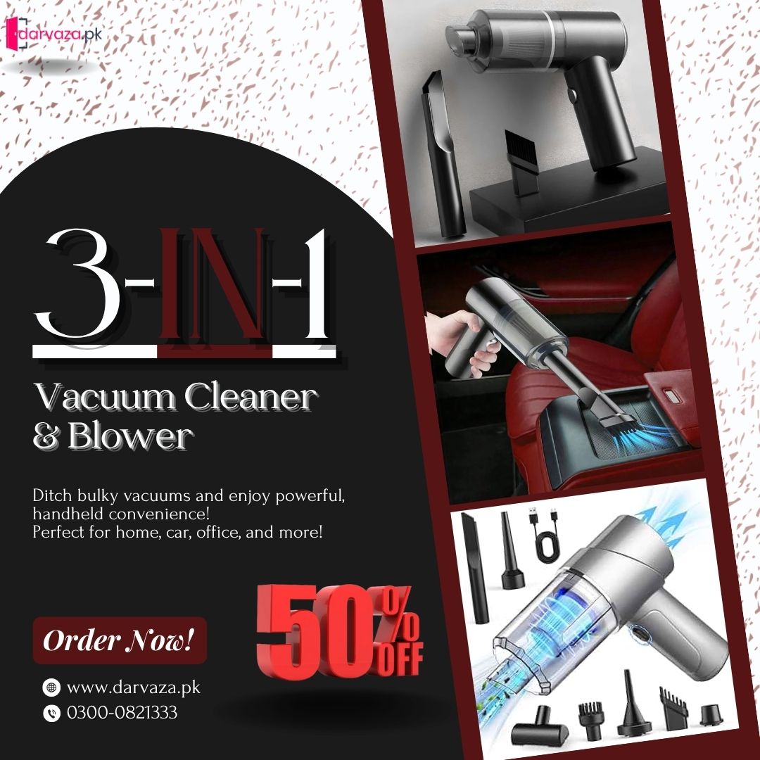 11.11 Sale Imported Cordless 3-in-1 Rechargeable Vacuum Cleaner and Blower - Cleans up every corner of your Home and Car