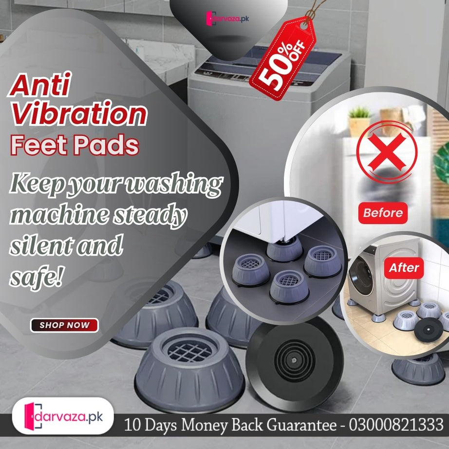 Pack Of 4 Anti Vibration Feet Pads Washing Machine Shock Absorption Ru darvaza.pk Pack Of 4 Anti Vibration Feet Pads Washing Machine Shock Absorption Ru darvaza.pk