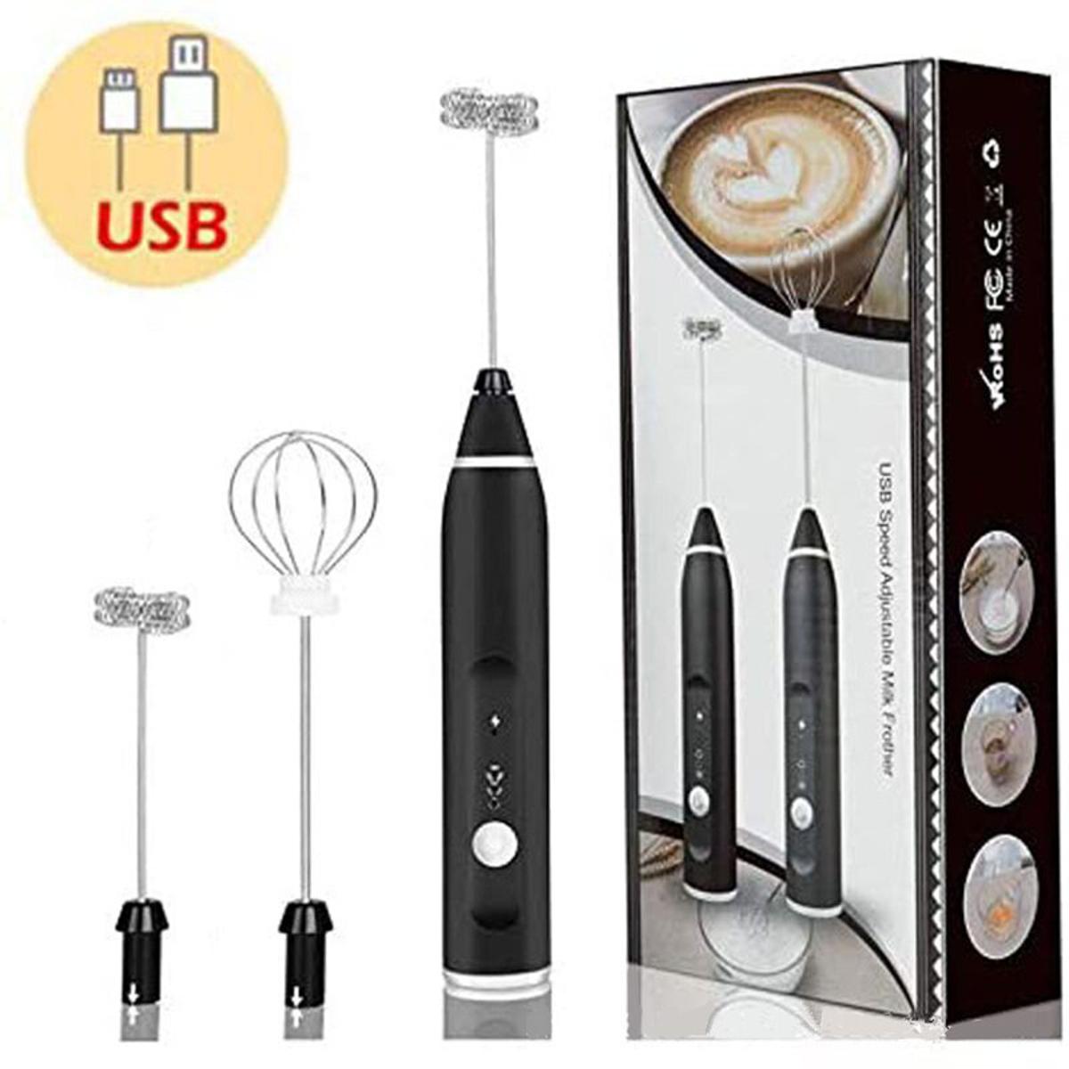 Powerful Handheld USB Rechargeable Electric Coffee Beater for Coffee Latte, Cappuccino, Mocha, Macchiato, Frappe and Protein Powder