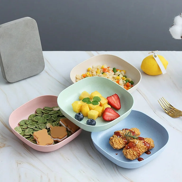 Dish Plate Set with Holders for your dining setup with Colorful, Unbreakable Plates