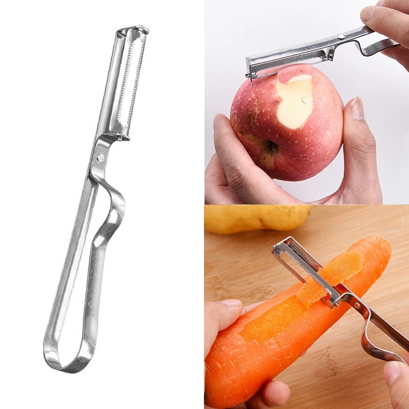 Stainless Steel Knife Fruit Vegetables Peeler (1Pcs)