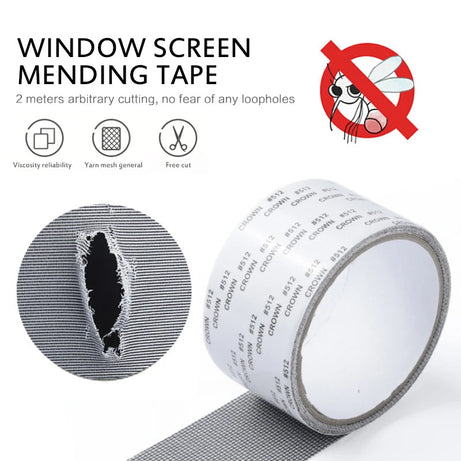 Strong Self Adhesive Window Net Screen Repair Patch Tape For Covering Up Holes Tears Anti Insect Mosquito Mesh