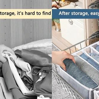 Buy 1 Get 1 Free Offer Jeans & Garments Storage Organizer Foldable Bags