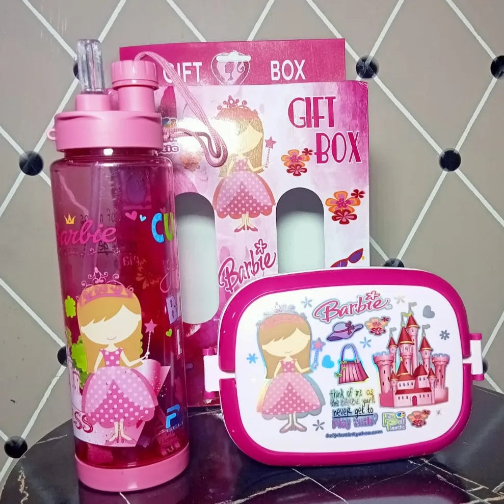 2 in 1 Kids Gift Box with Lunch Box and Water Bottle Set For Boys and Girls