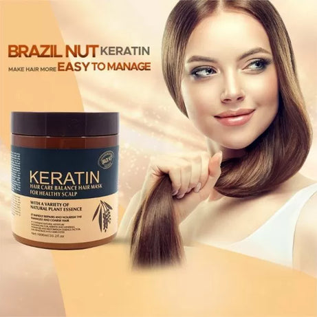 Imported Keratin Smoothing Hair Mask Revitalizing Cream & Hair Treatment for Silky Smooth Hair