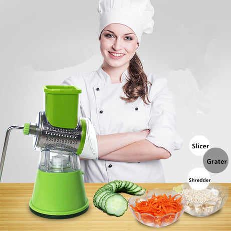 Multifunctional Manual Vegetable Spiral Slicer Cutter with Premium Hand Rotary Grater Drum Rs 1799