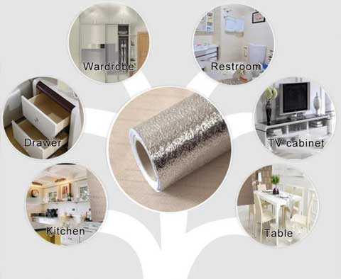 Kitchen Oil Proof Self Adhesive Aluminum Foil Sheet