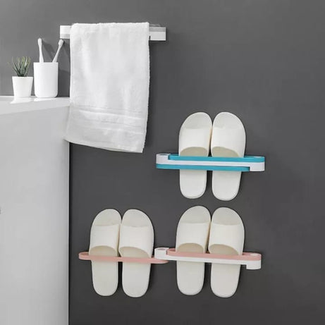 Buy 1 Get 2 Free Slipper Hanging Shelf 3in1 Rack Storage for wall Mount Rs 999