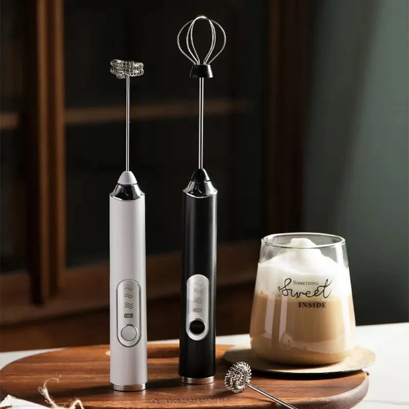 Powerful Handheld USB Rechargeable Electric Coffee Beater for Coffee Latte, Cappuccino, Mocha, Macchiato, Frappe and Protein Powder