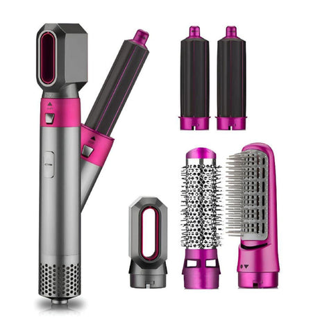 5 in 1 Electric Hot Air Brush Straightener and Dryer with Box Packing