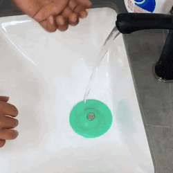 (Pack of 2) Press Type Anti-clogging Silicone Floor Drain Plug Outlet Filter Sink Cover