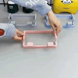 (Pack of 3) Reusable Plastic Bag Holder Rack Over the Cabinet Garbage Container For Kitchen and More