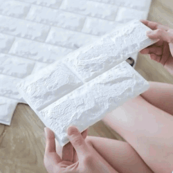 3D Self-Adhesive White Brick Foam Wall Panels and Tile Wallpaper Stickers