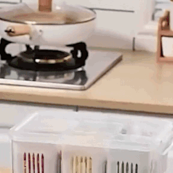 Plastic Rectangular Freeze Storage Containers with 6 Compartments For Kitchen and Outdoor