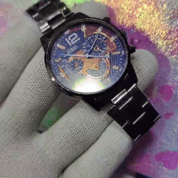 Deyros Stainless Steel Calendar Luminous Clock Dial Analog Luxury Quartz Wristwatch For Men