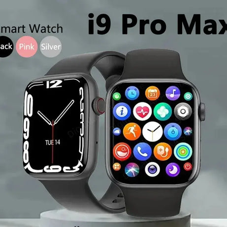 I9 Pro Max Smartwatch Series 9 Smart Watch 1.77 Inches Full Size Screen Bluetooth Calling Sports Mood For IOS and Android For Men and Women