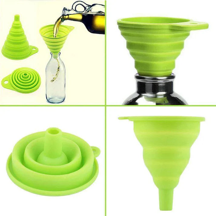 Collapsible Silicone Foldable Funnel for Kitchen