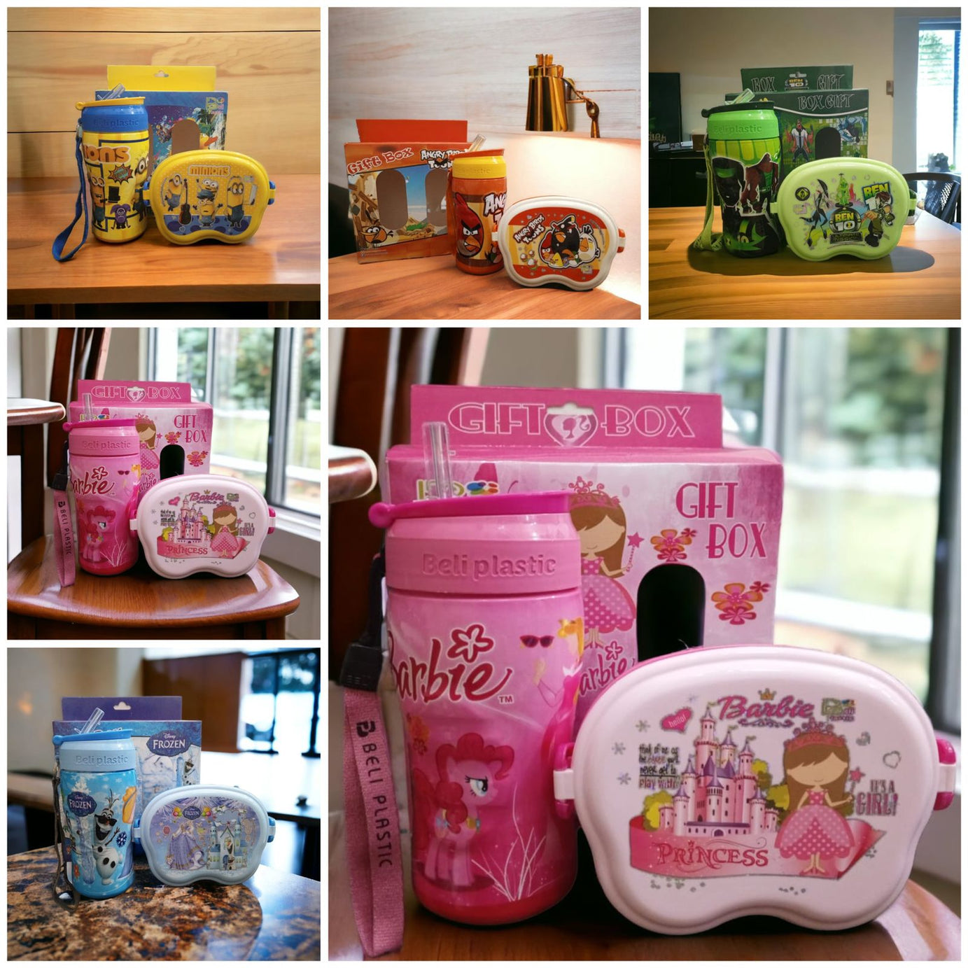 2 in 1 Kids Gift Box with Lunch Box and Water Bottle Set For Boys and Girls