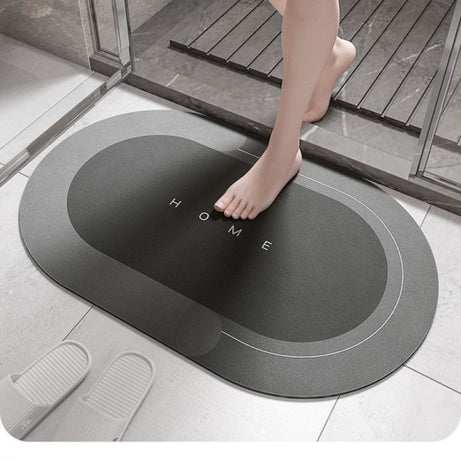 Super Absorbent Floor Mat, Memory Foam Bath Mat Absorbent Super Cozy Soft Strong Non-Slip Pvc Bathroom Rug Easy to Clean