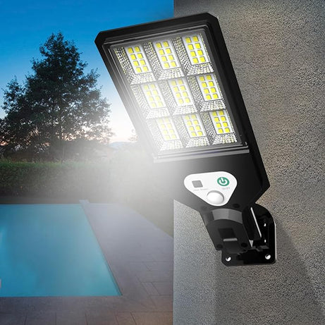 LED Solar street light with Motion Sensor Outdoor LED 12 cob Bulb Waterproof for street, Garden, Driveway, Garage