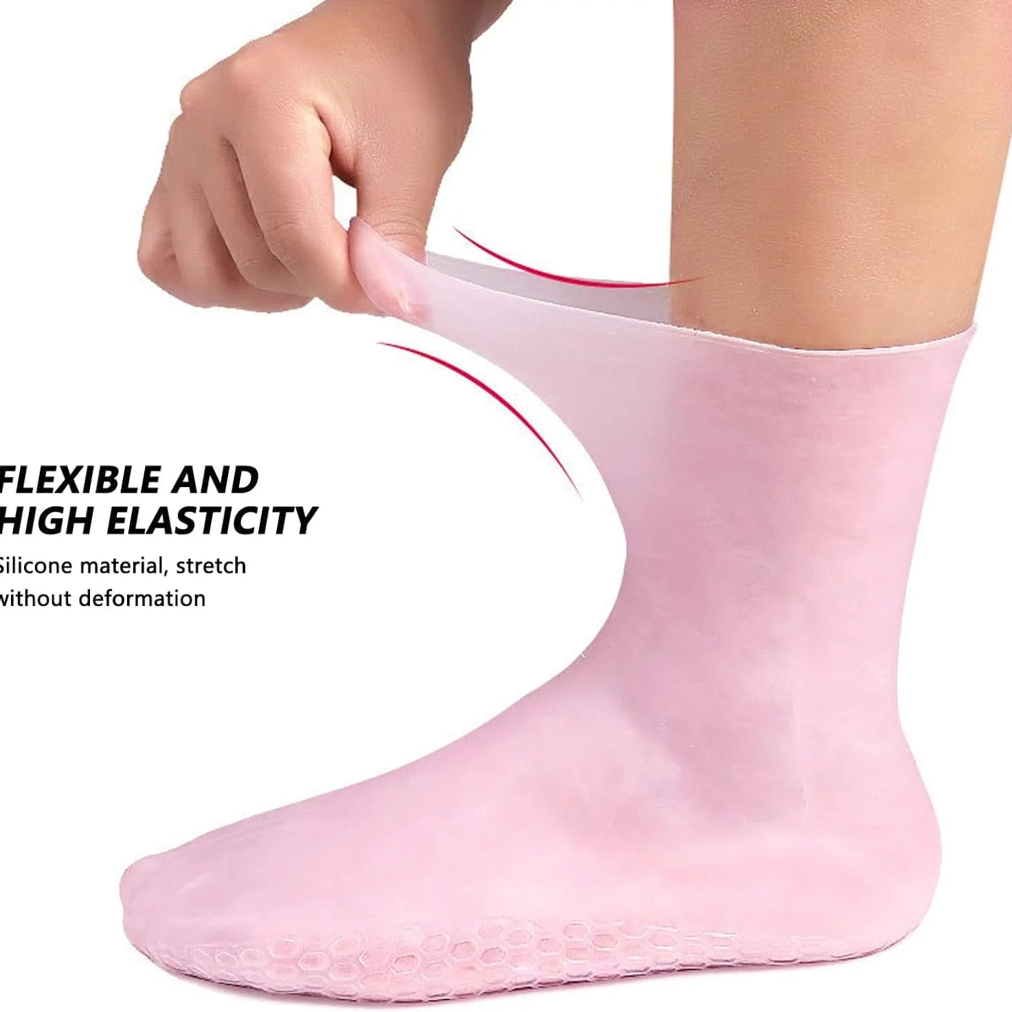 Buy 1 Pair Get 1 Pair Free Offer 4 Pcs Silicone Moisturizing Socks for Foot Care