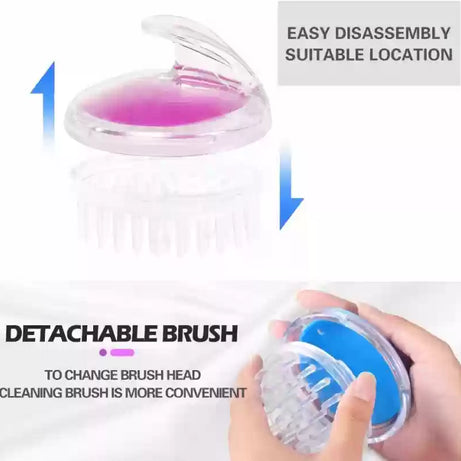 (Pack of 2) Hair Shampoo Brush Soft Silicone Scalp Massager