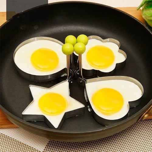 Stainless Steel Fried Egg Molds 4 Pcs