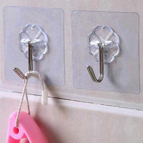 Wall Adhesive Hooks (10 Pcs)