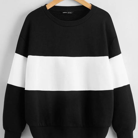 Zebra Black and White Block Sweatshirt