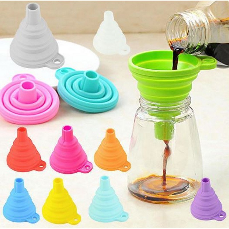 Collapsible Silicone Foldable Funnel for Kitchen