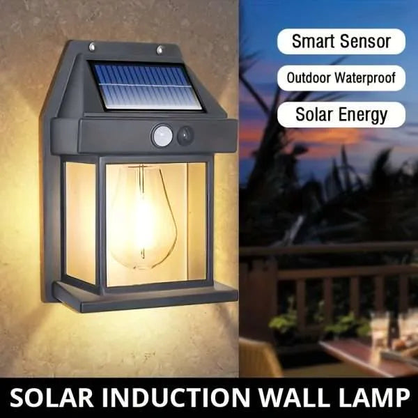 Solar Tungsten Wireless Outdoor Led Wall Light With Human Sensor Bulb Waterproof Garden Landscape Villa Courtyard Decor Night Light