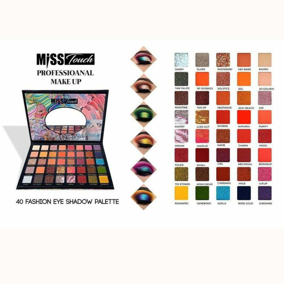 Ultra Colorful 40 Fashion Eye shadow Palette, Terracotta, Glitter, Velvet, Matte Colors All Highly Pigmented Shades in the Kit
