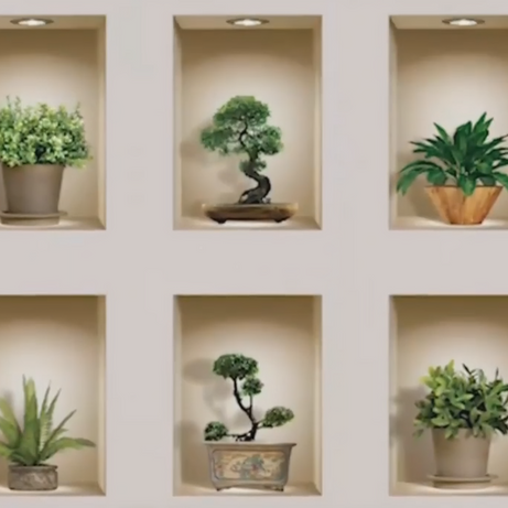 Removable 3D Self Adhesive Visual Bedroom Entryway Living Room Porch Home Decoration Lighting Wall Decals Stickers