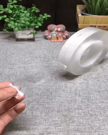 Imported Washable Reusable Nano Double Sided Transparent Tape for firm grip and Long Lasting Stickiness