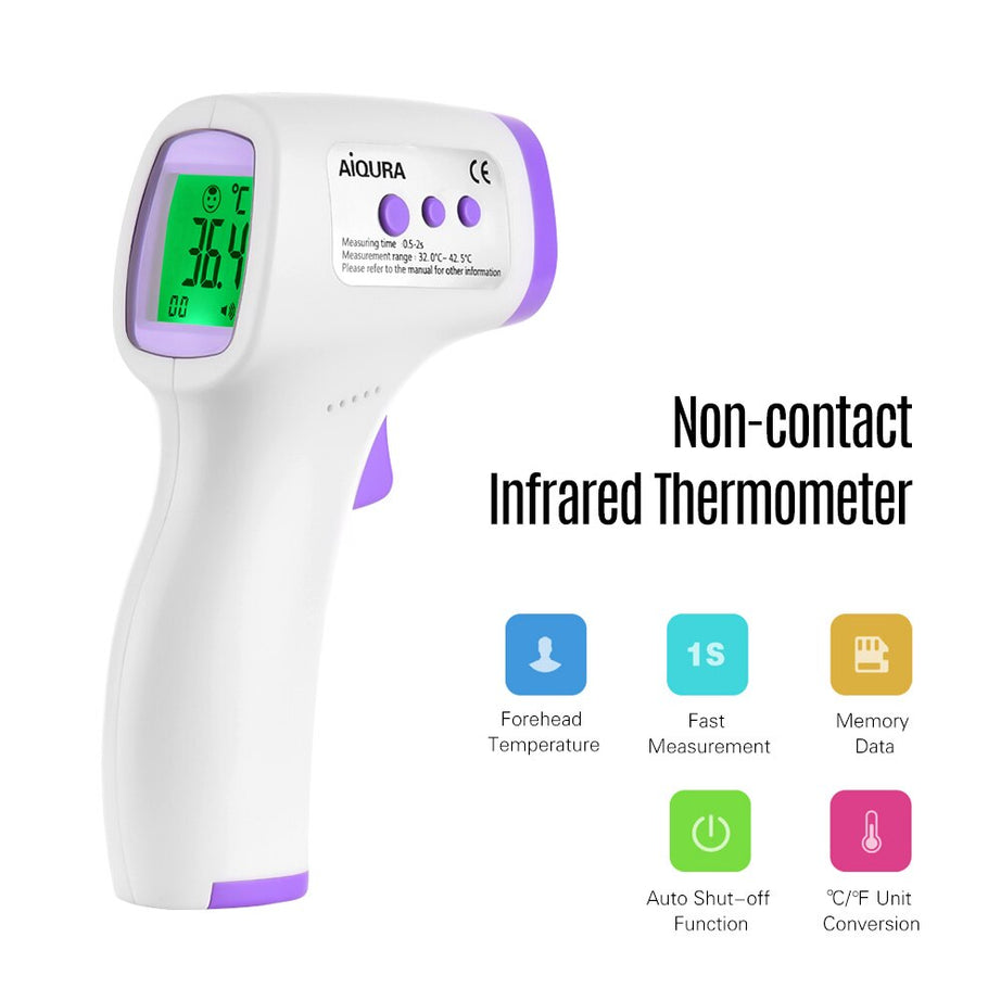 Accurate & Instant Reading Non-Contact Forehead Thermometer with 3 in 1 Digital LCD Display for Take a Human Body Temperature
