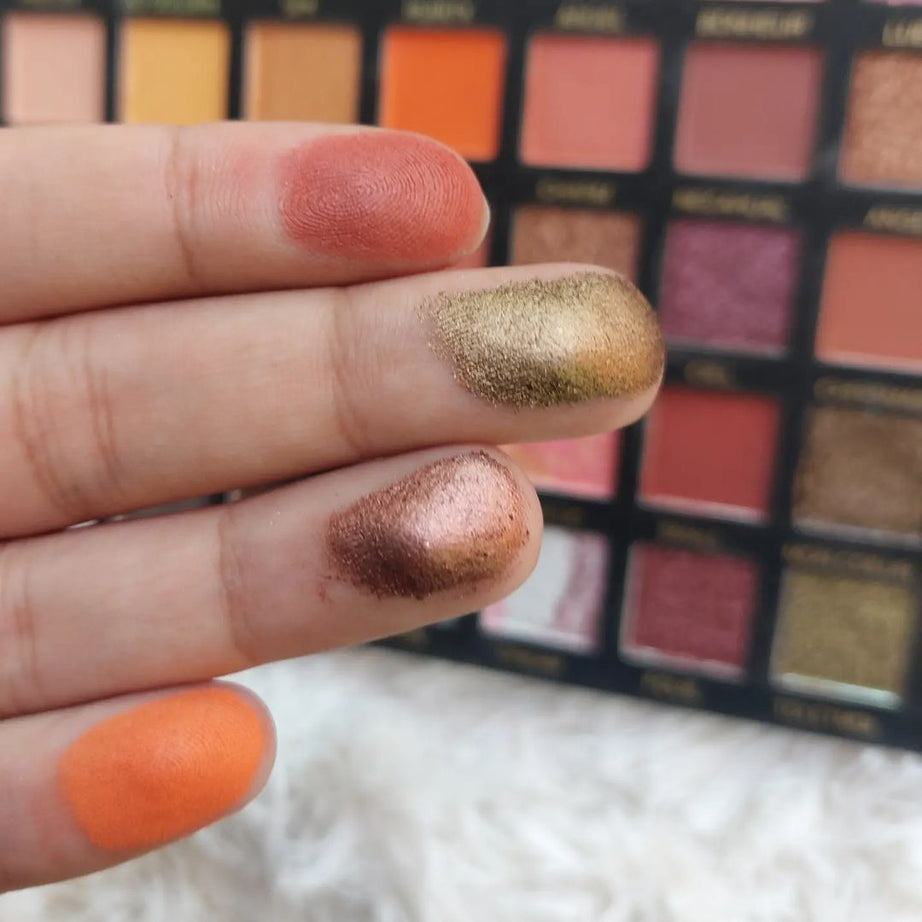 Ultra Colorful 40 Fashion Eye shadow Palette, Terracotta, Glitter, Velvet, Matte Colors All Highly Pigmented Shades in the Kit