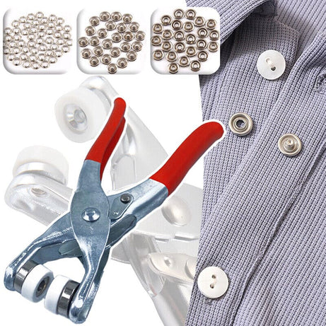 Full Body Metal Snap Button Set with Hand Pressure Plier Button Press Tool Rs 999