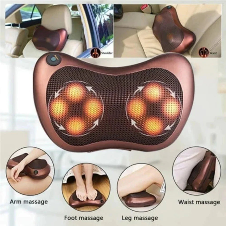 Electric Massager Pillow with Heating Function For Pain Relief and Neck / Back Relaxation