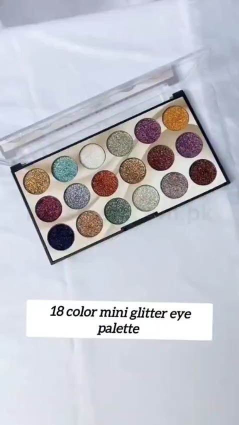 MISS ROSE 18-Color Sequin Glitter Eyeshadow Palette