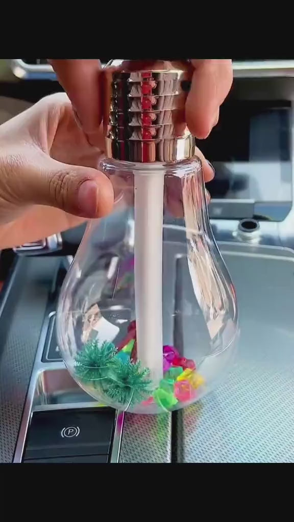 USB Powered Easy to Refill Water Push Button Nightlight Feature Control Creative Ocean Bulb Mist Spray Humidifier with Lid Opening with Box