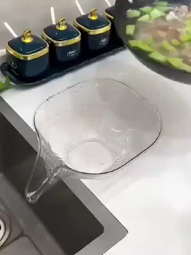 Versatile Durable Plastic Kitchen Drain Basket for Washing Fruits and Vegetable or More Use in Home and Restaurant