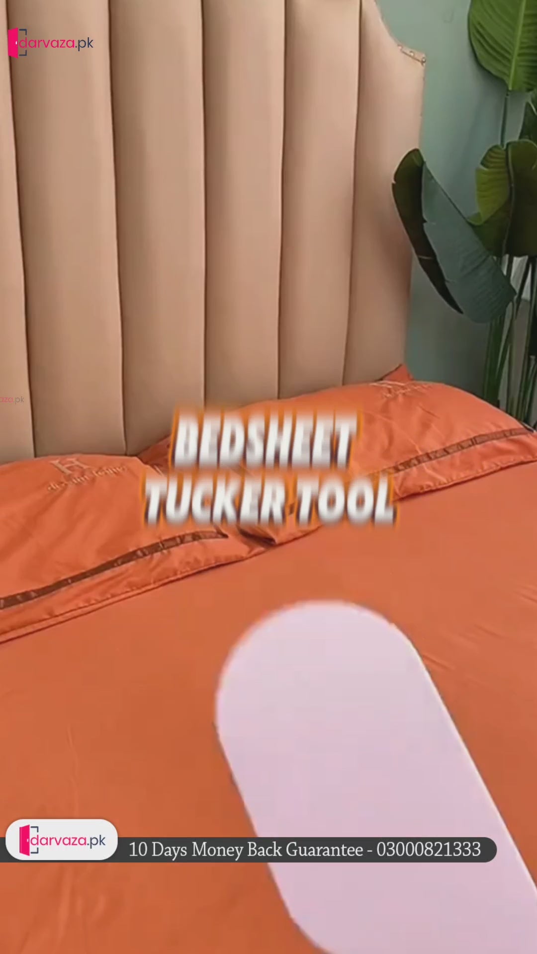 (Pack of 2) Multifunctional Bed Sheet Durable Plastic Tucking Paddle Tool Make Bedsheet Change Easy