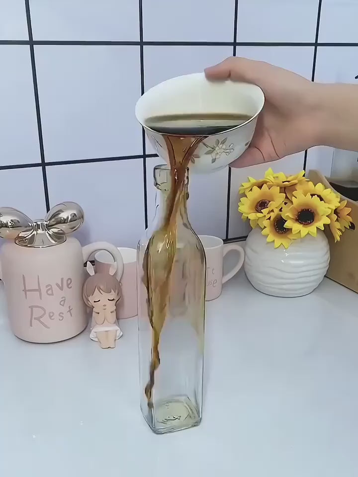 (Pack of 3) Foldable Silicone Small Food Grade Funnel for Filling Water Bottle Kitchen Liquid Transfer Hopper Tool