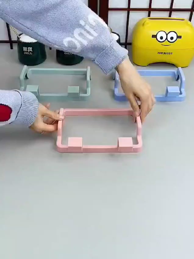 (Pack of 3) Reusable Plastic Bag Holder Rack Over the Cabinet Garbage Container For Kitchen and More