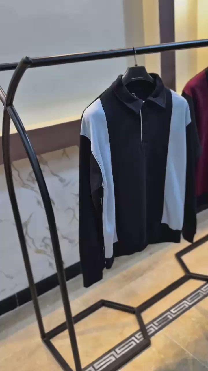 Panel Collar Sweatshirt