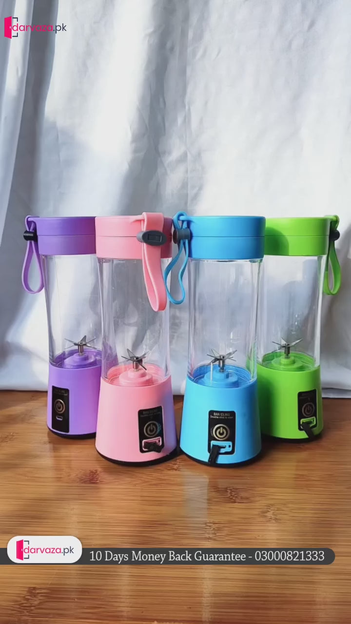 USB Rechargeable Juicer 6 Blades Electric Blender Portable Mixer