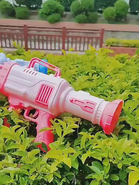 Bazoka Bubble Blaster 32 Hole Electric Gatling Bubble Gun Machine For Kids Indoor Outdoor Toy