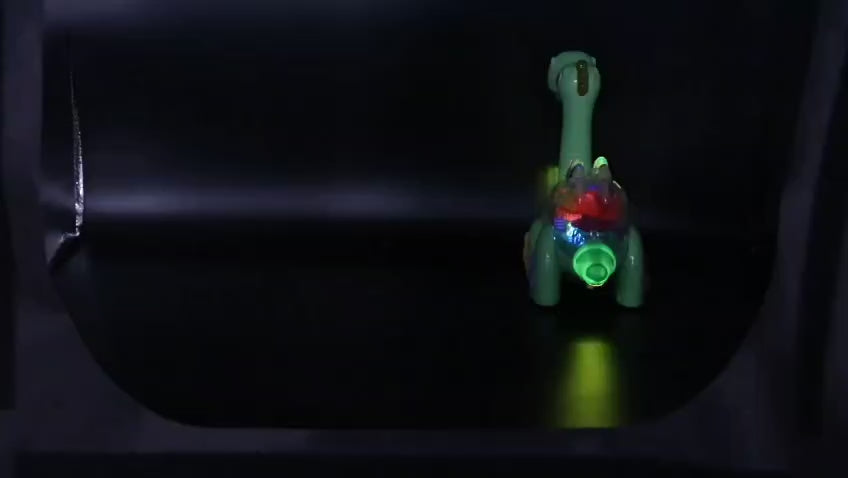 Electric Transparent Gear Dinosaur Toy with Music & Lights – Brachiosaurus for Kids (3–5 Years)