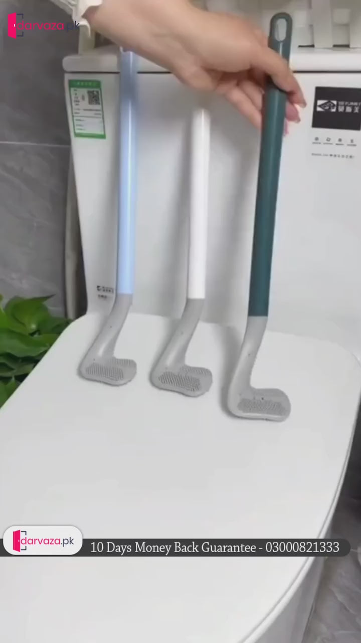 2 Golf Style Toilet Brush Bathroom Cleaning with High Quality Long Handle